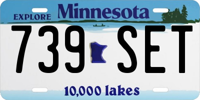MN license plate 739SET