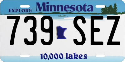 MN license plate 739SEZ