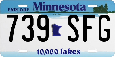 MN license plate 739SFG