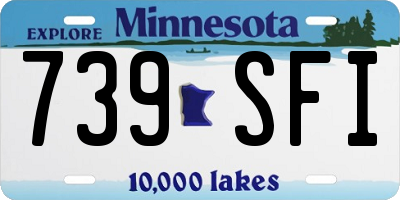 MN license plate 739SFI