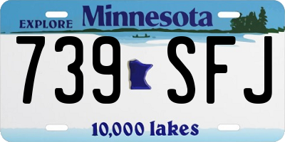 MN license plate 739SFJ