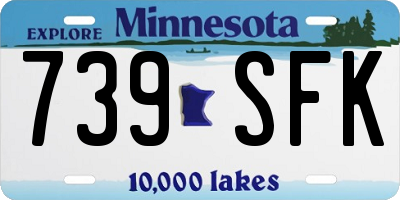 MN license plate 739SFK