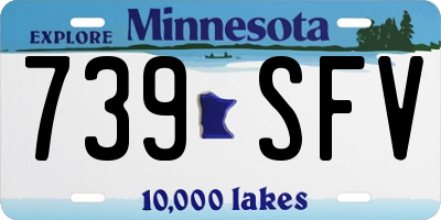 MN license plate 739SFV
