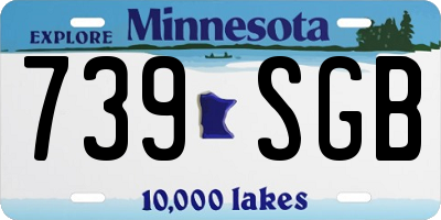 MN license plate 739SGB
