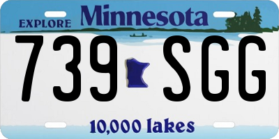 MN license plate 739SGG