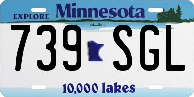 MN license plate 739SGL