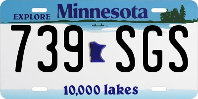 MN license plate 739SGS