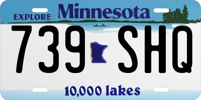 MN license plate 739SHQ