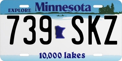 MN license plate 739SKZ