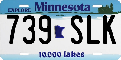 MN license plate 739SLK