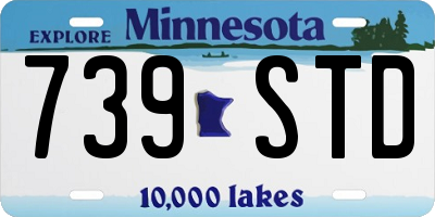 MN license plate 739STD