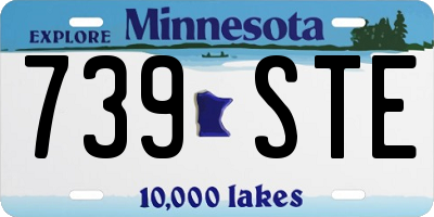 MN license plate 739STE