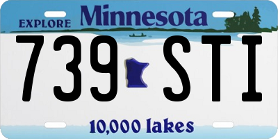MN license plate 739STI