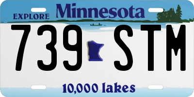 MN license plate 739STM