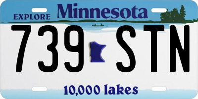 MN license plate 739STN