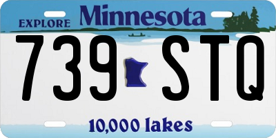MN license plate 739STQ