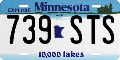 MN license plate 739STS
