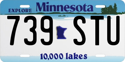 MN license plate 739STU