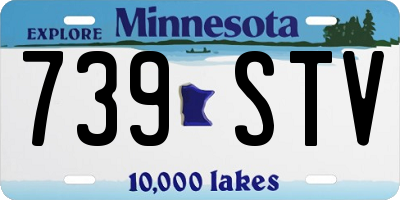 MN license plate 739STV