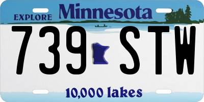 MN license plate 739STW