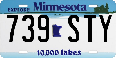 MN license plate 739STY