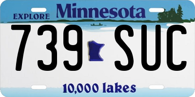 MN license plate 739SUC