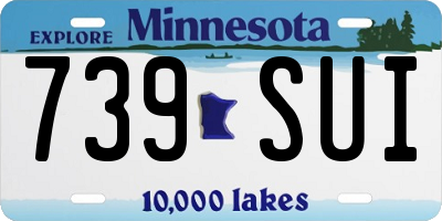 MN license plate 739SUI