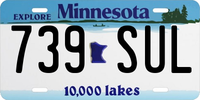 MN license plate 739SUL