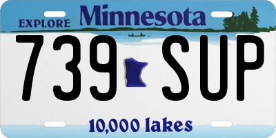 MN license plate 739SUP
