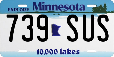 MN license plate 739SUS