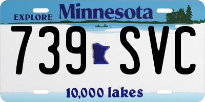 MN license plate 739SVC
