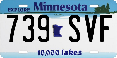 MN license plate 739SVF