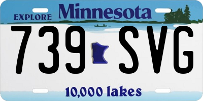 MN license plate 739SVG