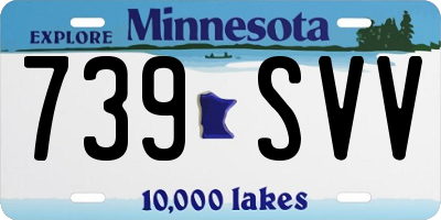 MN license plate 739SVV