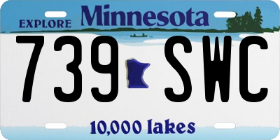 MN license plate 739SWC