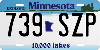 MN license plate 739SZP