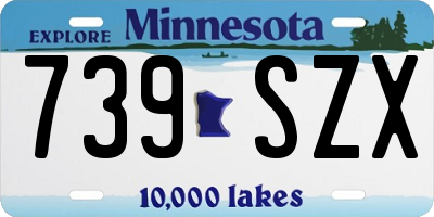 MN license plate 739SZX