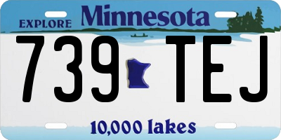 MN license plate 739TEJ