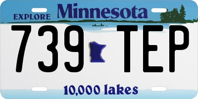MN license plate 739TEP