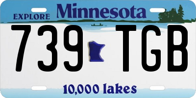 MN license plate 739TGB