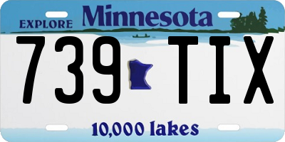 MN license plate 739TIX