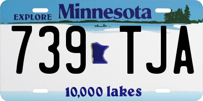 MN license plate 739TJA