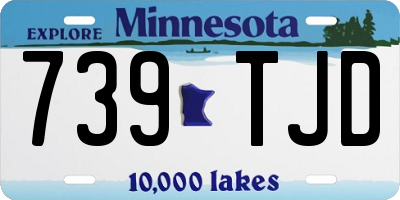 MN license plate 739TJD