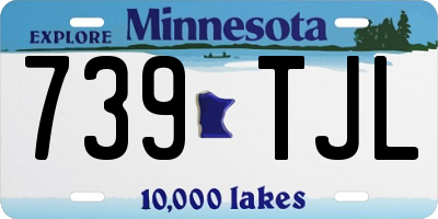 MN license plate 739TJL
