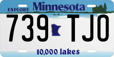 MN license plate 739TJO