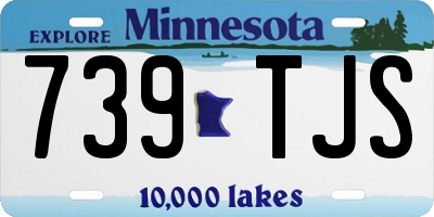 MN license plate 739TJS