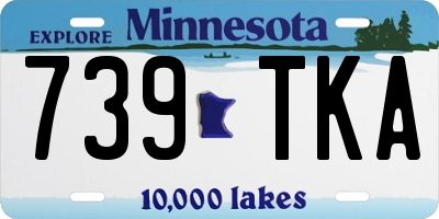 MN license plate 739TKA