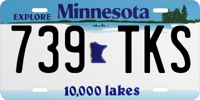 MN license plate 739TKS