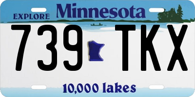 MN license plate 739TKX