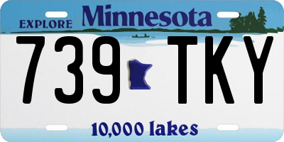 MN license plate 739TKY